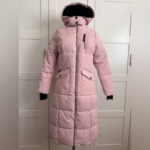 Women's Pink Hooded Puffer Coat